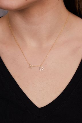 گردنبند نقره طلائی زنانه 925 عیار Elika Silver - کد 877648615