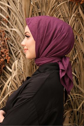 روسری زرشکی پنبه ای Güneş - کد 870283022