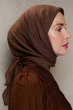 روسری قهوه ای پنبه ای Güneş - کد 870289419