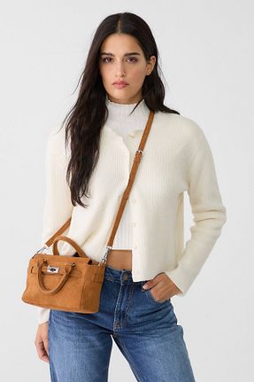 کیف دوشی قهوه ای زنانه پلی استر Stradivarius - کد 877670913