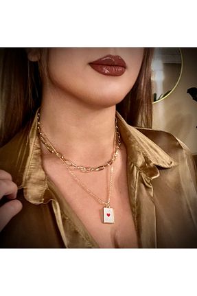 گردنبند استیل ( فولاد ) رنگی زنانه استیل ضد زنگ RABİASCARF - کد 877664545
