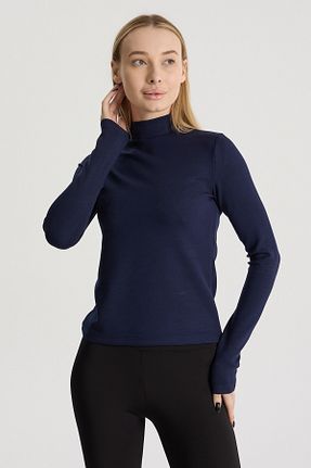 بادی سرمه ای زنانه یقه نیم ماهیگیر Perché - کد 877661410