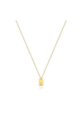 گردنبند استیل ( فولاد ) زرد زنانه استیل (فولاد) stainless steel - کد 877675587