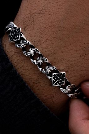 دستبند نقره مردانه 925 عیار OSMANLI GÜMÜŞ - کد 790174398