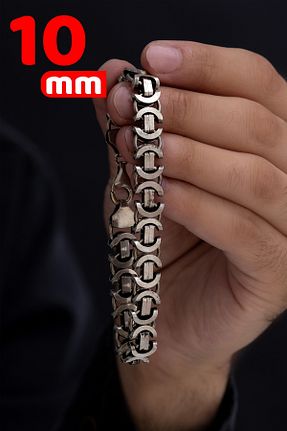 دستبند نقره طوسی مردانه 925 عیار OSMANLI GÜMÜŞ - کد 767620574