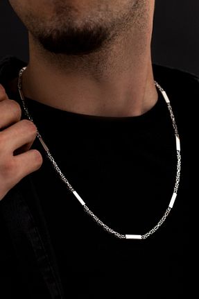 گردنبند نقره نارنجی مردانه 925 عیار OSMANLI GÜMÜŞ - کد 43754930