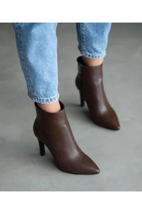 بوت / نیم بوت قهوه ای زنانه چرم مصنوعی Pine Cone - کد 877677951