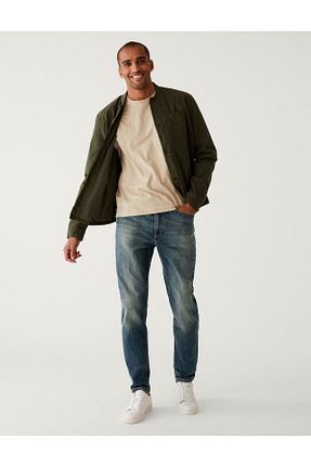 شلوار جین آبی مردانه پاچه تنگ Marks & Spencer - کد 749747368