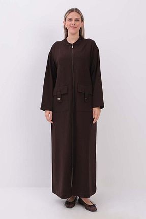 کلاه و ابایا قهوه ای زنانه پنبه پلی استر ALLDAY - کد 877680818