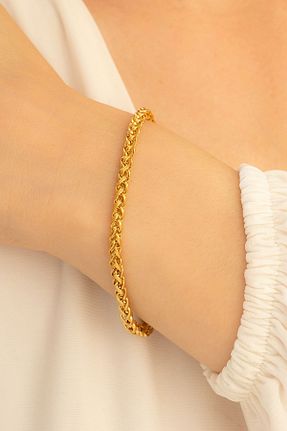 دستبند استیل (فولاد) طلائی زنانه استیل (فولاد) OSMANLI GÜMÜŞ - کد 772157364