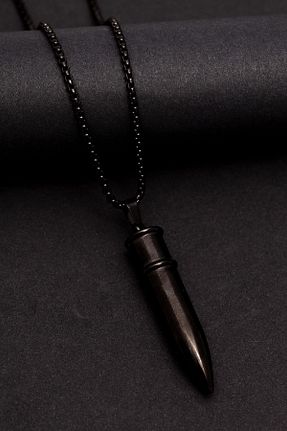 گردنبند استیل ( فولاد ) مشکی مردانه استیل (فولاد) OSMANLI GÜMÜŞ - کد 722879656
