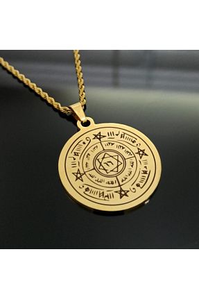 گردنبند جواهر طلائی زنانه استیل ضد زنگ OSMANLI GÜMÜŞ - کد 80969556