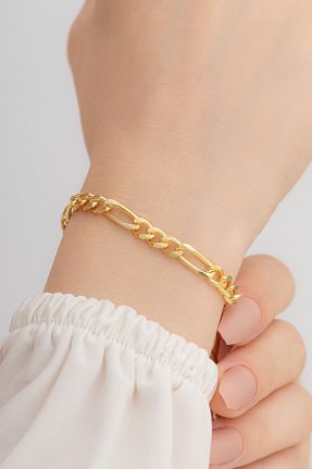 دستبند نقره طلائی زنانه 925 عیار OSMANLI GÜMÜŞ - کد 470213059