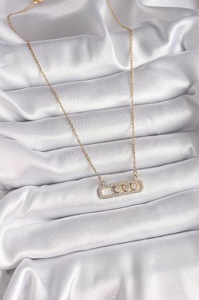 گردنبند جواهر قهوه ای زنانه فلزی Sele Home - کد 877637274