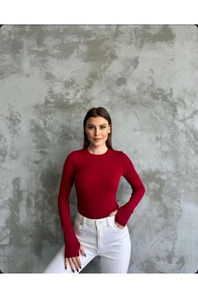 بادی زرشکی زنانه یقه دوچرخه Store - کد 877693182
