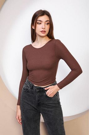 بادی قهوه ای زنانه یقه دوچرخه CEYS - کد 792375505