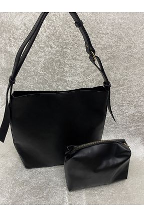 کیف دوشی مشکی زنانه چرم مصنوعی Elegant - کد 877689584