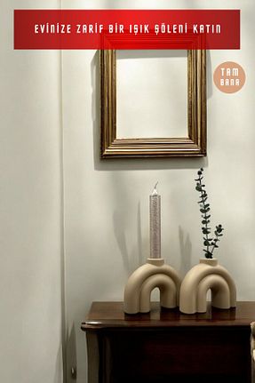 شمعدان و شمع گیر رنگی Taş Tozu tambana - کد 877720949