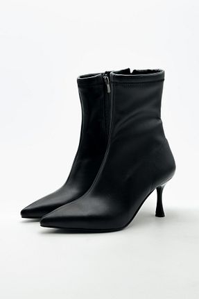 بوت / نیم بوت مشکی زنانه پاشنه تخت Shoebutik - کد 877737212