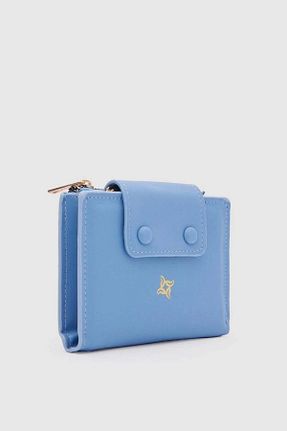کیف پول آبی زنانه چرم خالص Shule Bags - کد 877766253