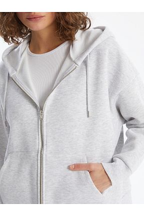 سوئیشرت طوسی زنانه چاپی LC Waikiki - کد 877718032