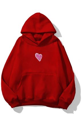 سوئیشرت قرمز زنانه چاپی The Champ Clothing - کد 804131751