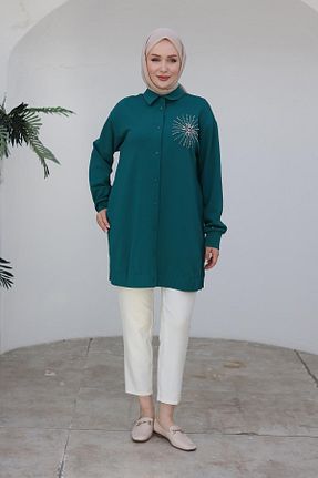 تونیک حجاب سبز زنانه جین Armine TREND - کد 877719551