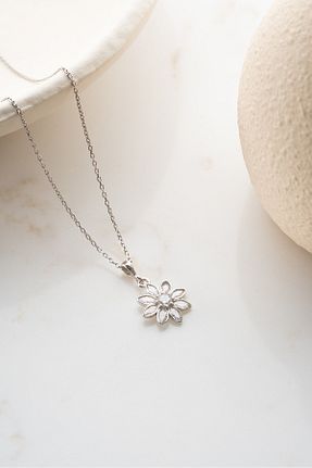 گردنبند نقره سفید زنانه 925 عیار Silvano Jewelry - کد 877717120