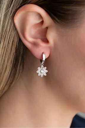گوشواره نقره سفید زنانه 925 عیار Silvano Jewelry - کد 877850879