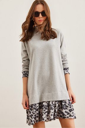 لباس طوسی زنانه بافتنی Olalook - کد 875959937