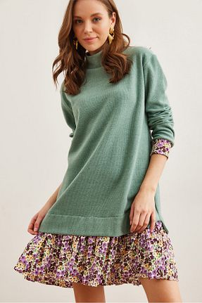 لباس سبز زنانه بافتنی Olalook - کد 875959907