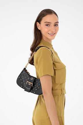 کیف دوشی مشکی زنانه چرم مصنوعی Pierre Cardin - کد 863674101