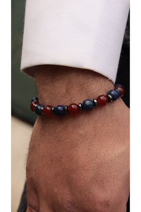 دستبند جواهر زرشکی زنانه سنگ طبیعی CessNova - کد 805267948