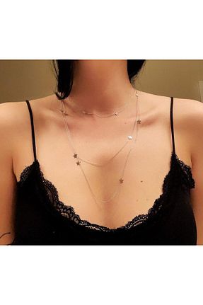 گردنبند نقره طلائی زنانه 925 عیار Kuyumcudukkani - کد 804782522