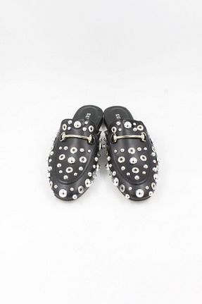 دمپائی مشکی زنانه چرم مصنوعی ENDİCAN - کد 875235887