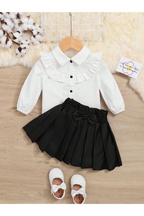 ست بالاتنه و پائین تنه مشکی بچه گانه بافتنی ışıl kids - کد 875246781