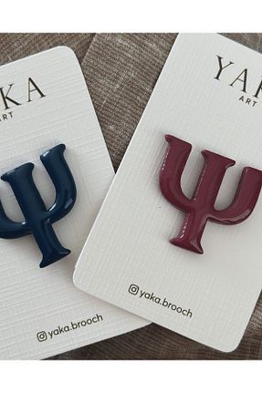 سنجاق سینه آبی زنانه پلی استر YAKA ART - کد 875254939