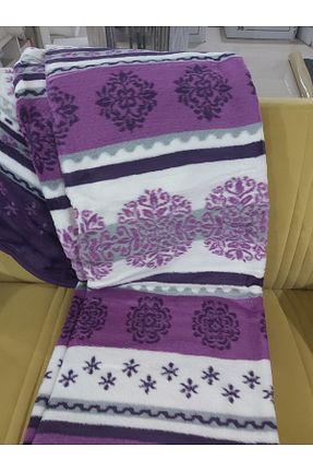 پتو دونفره بنفش پشم Sesli - کد 875496587