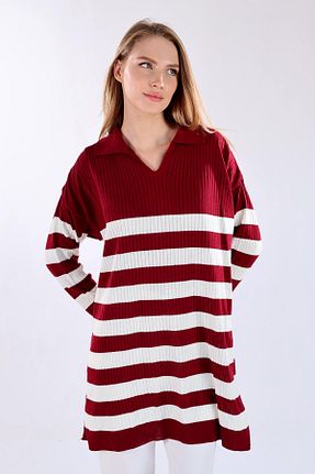 تونیک زرشکی زنانه بافتنی Rays - کد 852456500
