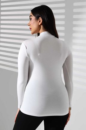 بلوز سفید زنانه ساده MCZ GİYİM - کد 875605048