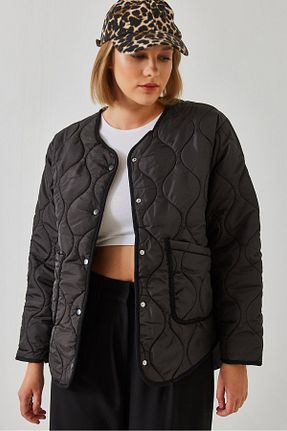 کاپشن مشکی زنانه Straight Bianco Lucci - کد 875648575