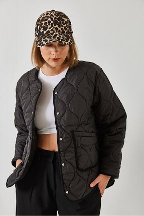 کاپشن مشکی زنانه Straight Bianco Lucci - کد 875648575