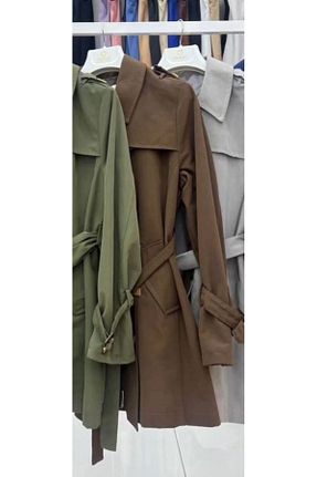 ترنچکت قهوه ای زنانه الاستین shop - کد 875647612