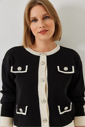 پلیور مشکی زنانه ساده Bianco Lucci - کد 875631070