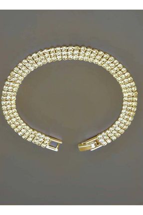 دستبند جواهر زرد زنانه زیرکن mehbek - کد 875664747