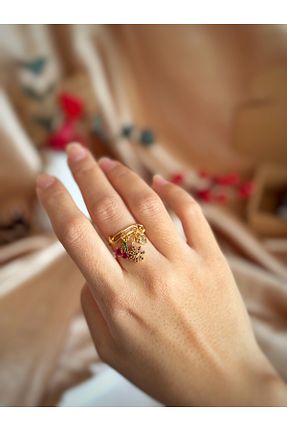 انگشتر جواهر قرمز زنانه زیرکن Nour Co - کد 875668191