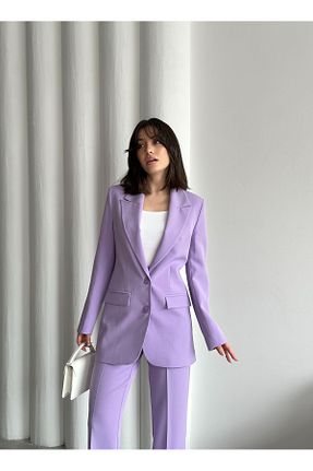 ست بالاتنه و پائین تنه بنفش زنانه بافتنی Vuntal BUTİK - کد 816945010