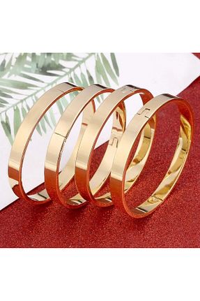 دستبند استیل (فولاد) زرد زنانه استیل (فولاد) mehbek - کد 875668958