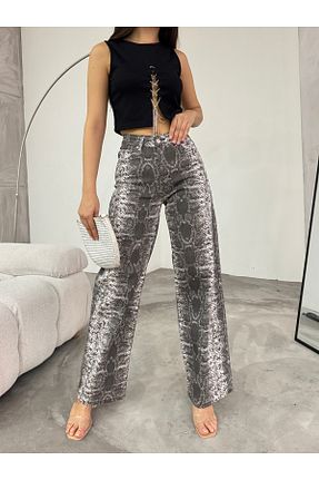 شلوار طوسی زنانه بافتنی BİKELİFE - کد 874991073