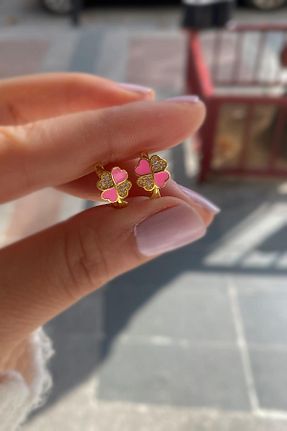 گوشواره نقره زرد بچه گانه 925 عیار Erer Gümüş - کد 875660455